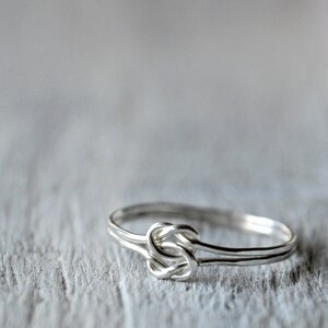 Sterling Silver ring with two Love Knots, Love, friendship, BFF, anniversary, birthday image 3