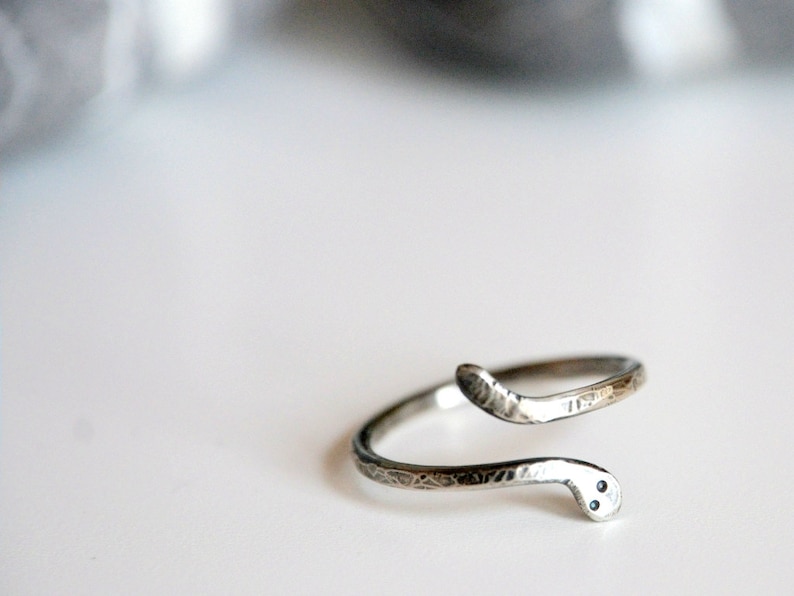 Snake Sterling Silver Ring Made To Order Slightly Oxidized