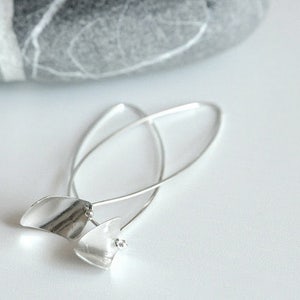 Sterling Silver Earrings minimal urban look Made to order image 2