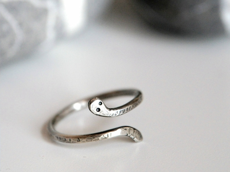 Snake Sterling Silver Ring Made To Order Slightly Oxidized