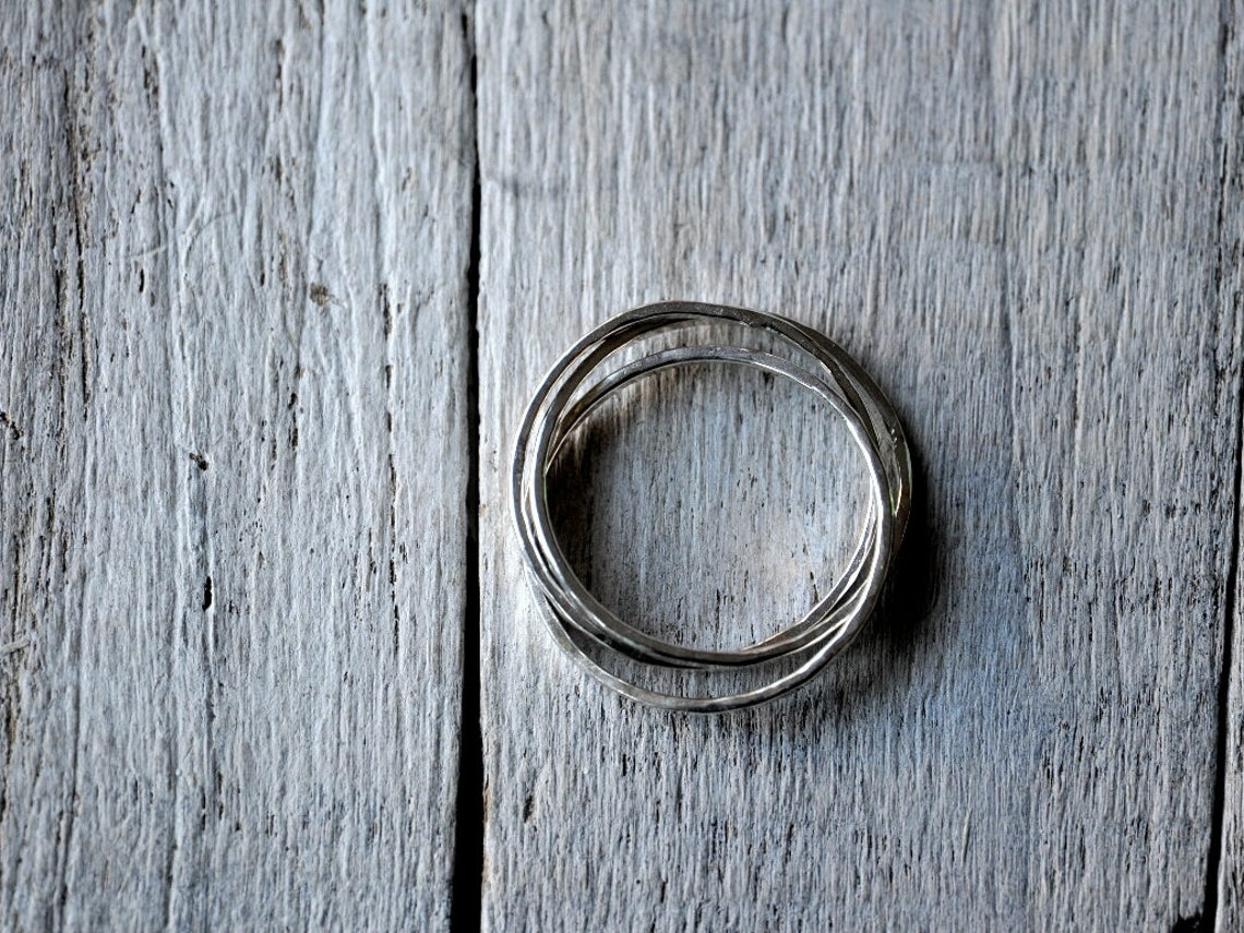 LeCalla Orecchini A Cerchio Intrecciati In Argento 925 – Doppio Anello, 20 Mm, Ipoallergenici - 3