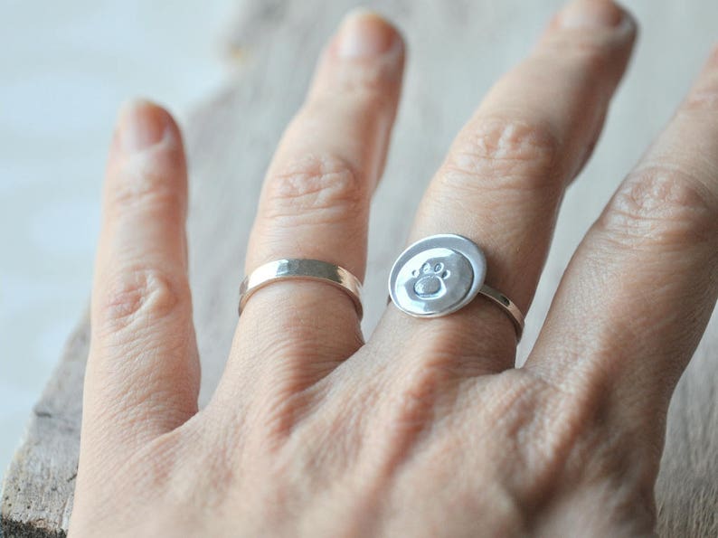 Sterling silver ring with personalised stamping, custom letters and symbols, your personal message, MADE TO ORDER image 4