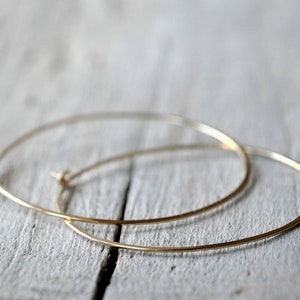 Gold Filled Hoop Earrings, Extra Large size, 14kt Gold Filled hoops. image 1