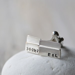 Sterling Silver Cufflinks, Personalized with initials, personalised monograms or symbols