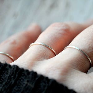 Sterling silver thin stacking ring, dainty, stackable, ring guards and spacers, made to order image 3