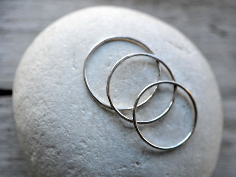 Sterling silver thin stacking ring, dainty, stackable, ring guards and spacers, made to order image 9