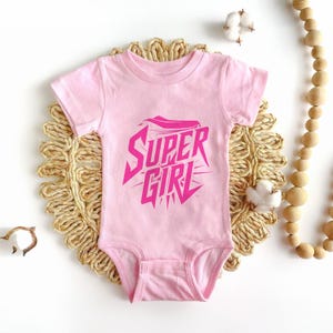 Super Girl T-Shirt, Graphic Tee, Comic Book Fan Shirt, Pink Superhero Design, Kids Superhero Shirt, Cool Gift Idea for Girls, Toddler Tee