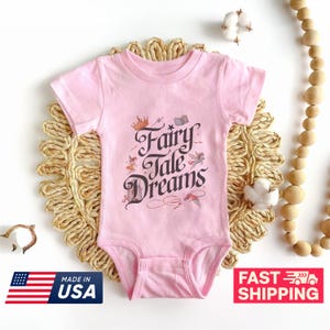 Fairy Tale Dreams Bodysuit, Baby Shower Gift Idea, Magical Onesie, Cute Baby Clothing, Infant Bodysuit, Fantasy Baby Outfit, Baby Romper