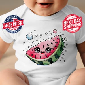 Cute Watermelon Baby Bodysuit, Adorable Fruit Onesie, Cartoon Watermelon Baby Outfit, Fun Infant Clothes, Baby Shower Gift, Newborn Bodysuit