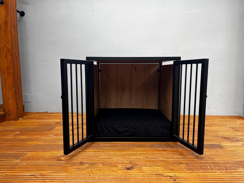 View of Modern Dog and House With Oak Wood and a FREE Ergonomic Cotton Cushion ...