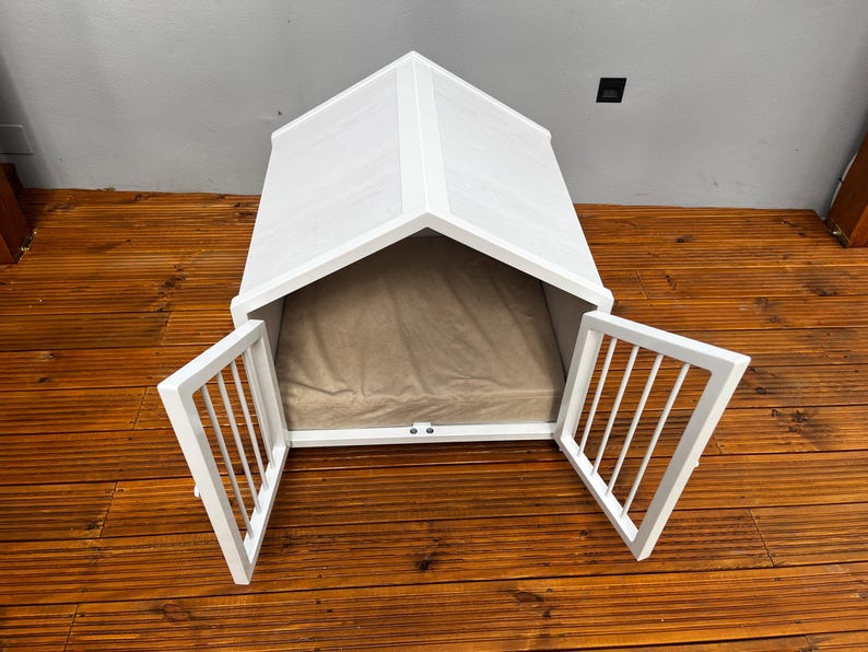 Picture of Stylish Dog Crate With Wood and Free Cushion - Etsy