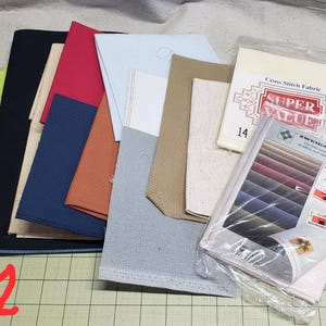 Bolsa de retales de tela Aida de 14 ct