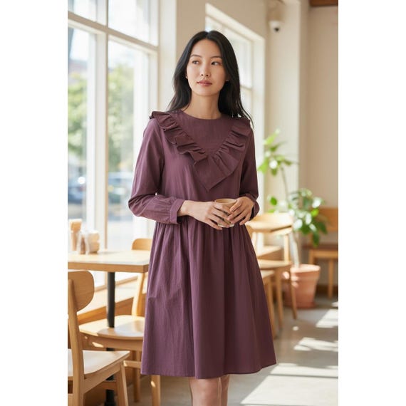 burgundy ruffle midi dress All The Good Burgundy Red Ruffled Midi Dress, Medium - The Mint Julep Boutique