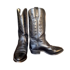 Vintage Durango DB910X Western Cowboy Boots Schwarz Leder Herren 8.5 EE Western