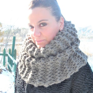 Winter Cowl Knitting Pattern: Outlander Inspired Chunky Scarf (PDF)