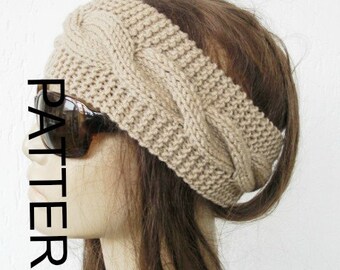 Knitting Pattern The Braided Crown Cable Knit Headband