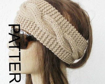 Knitting Pattern The Braided Crown Cable Knit Headband Knitting Pattern The Braided Crown Cable Knit Headband