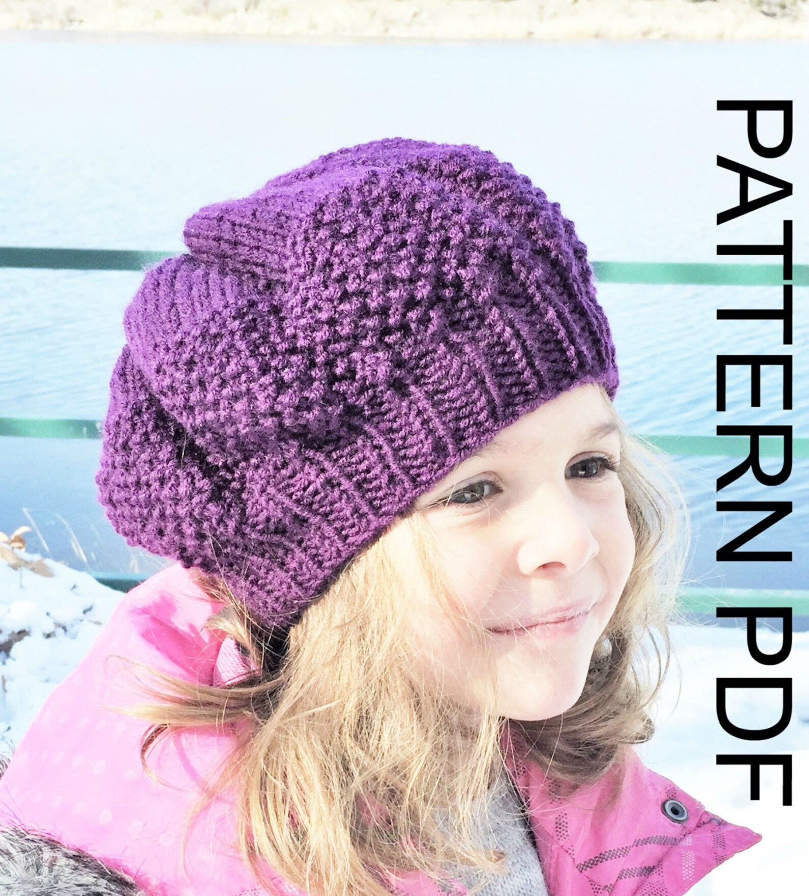 Knitting Pattern Hat for Toddler Child Adult Sizes Instant Etsy