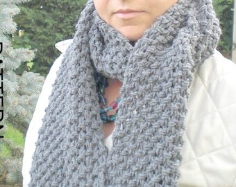 Easy Seed Stitch Scarf Knitting Pattern – Unisex Beginner Project (PDF Pattern)