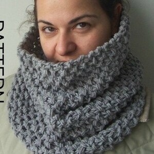 Easy Cowl  Knitting Pattern for Women PDF  pattern  Beginner   DIY Unisex  Digital pattern Instantdownload Pattern  Knitting Scarf Pattern