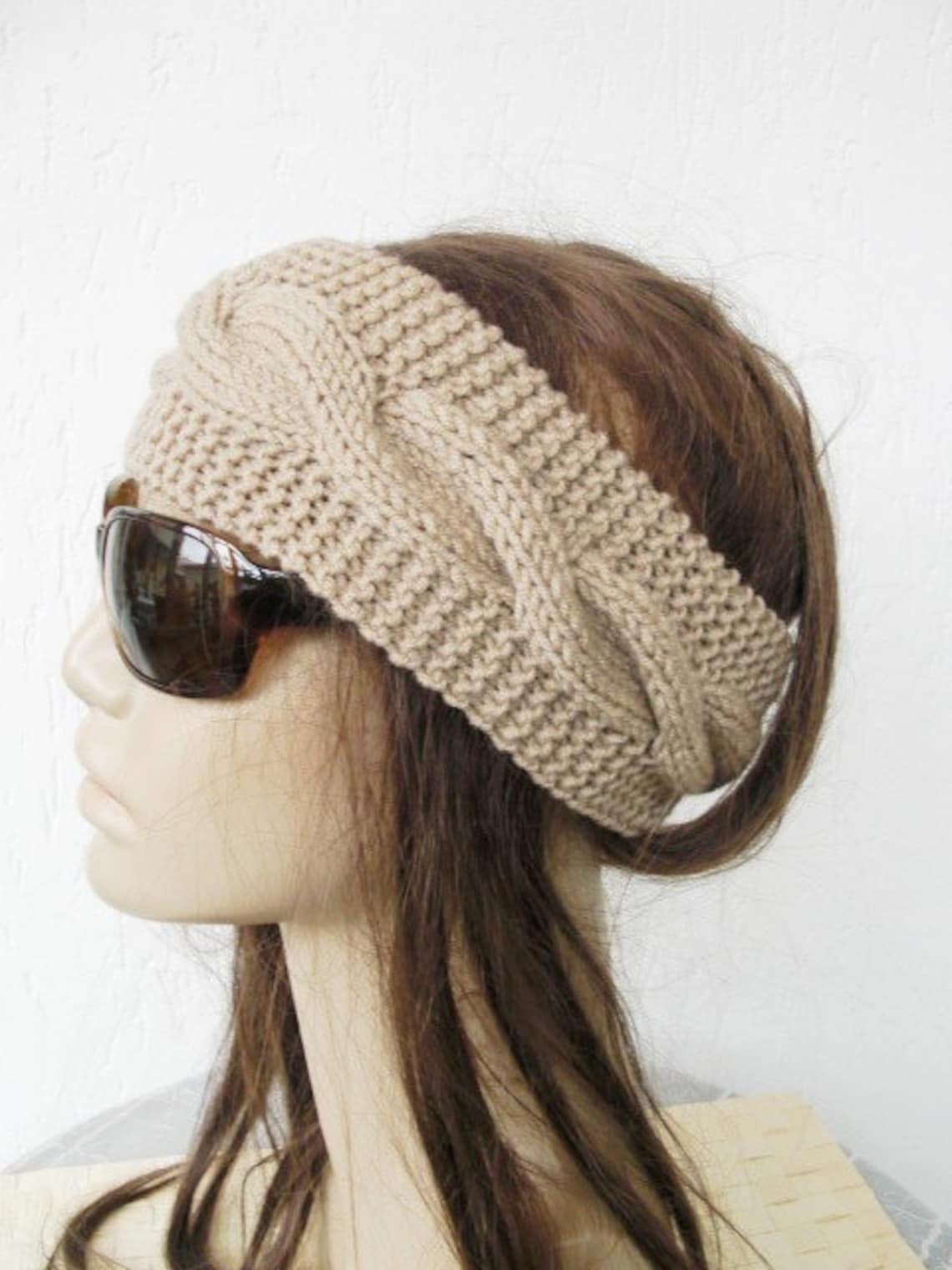 Workout Headband KNITTING PATTERN for women Fashion cable