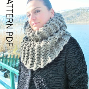 Outlander Inspired Cowl Knitting Pattern: Claire&#39;s Chunky Scarf (PDF Pattern)