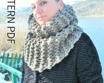 Outlander Inspired Cowl Knitting Pattern: Claire's Chunky Scarf (PDF Pattern)