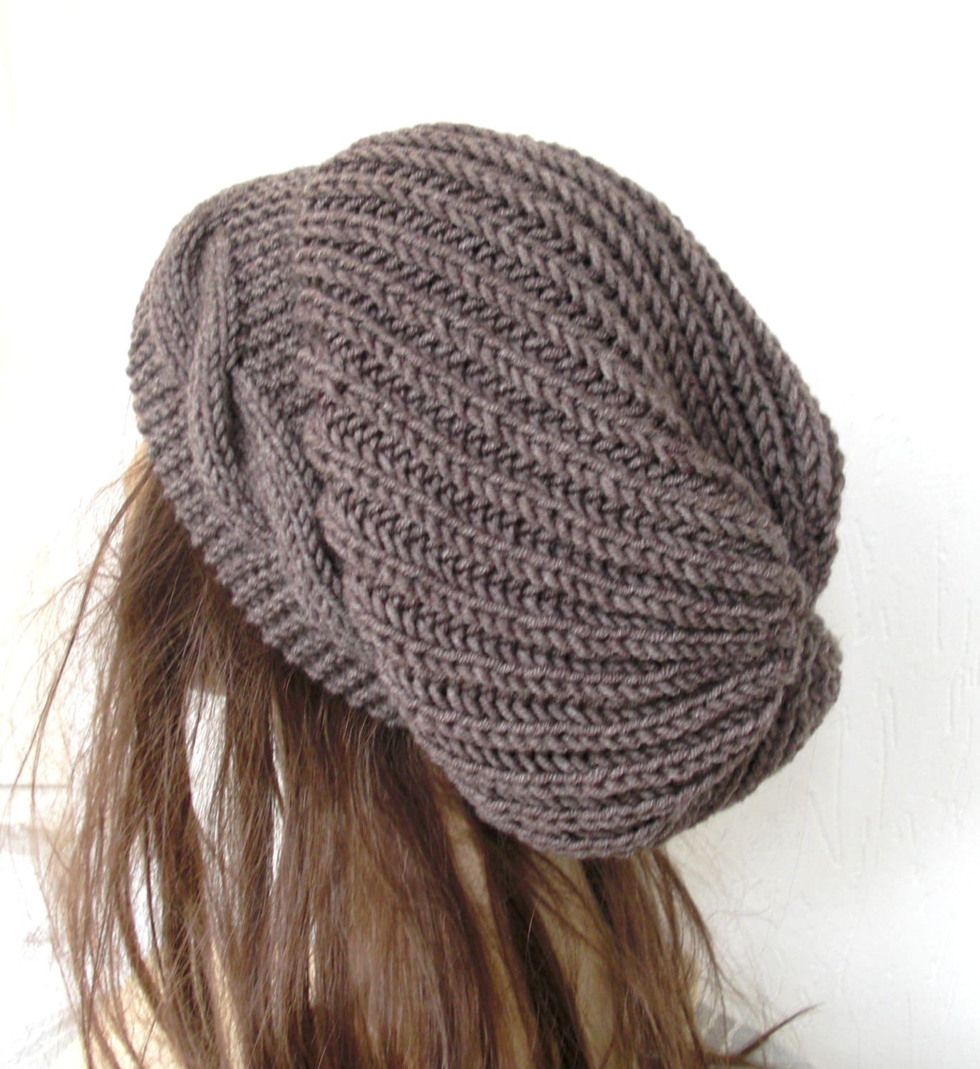 Knitting Pattern Slouchy Beanie Women Digital Hat Knitting PATTERN PDF ...