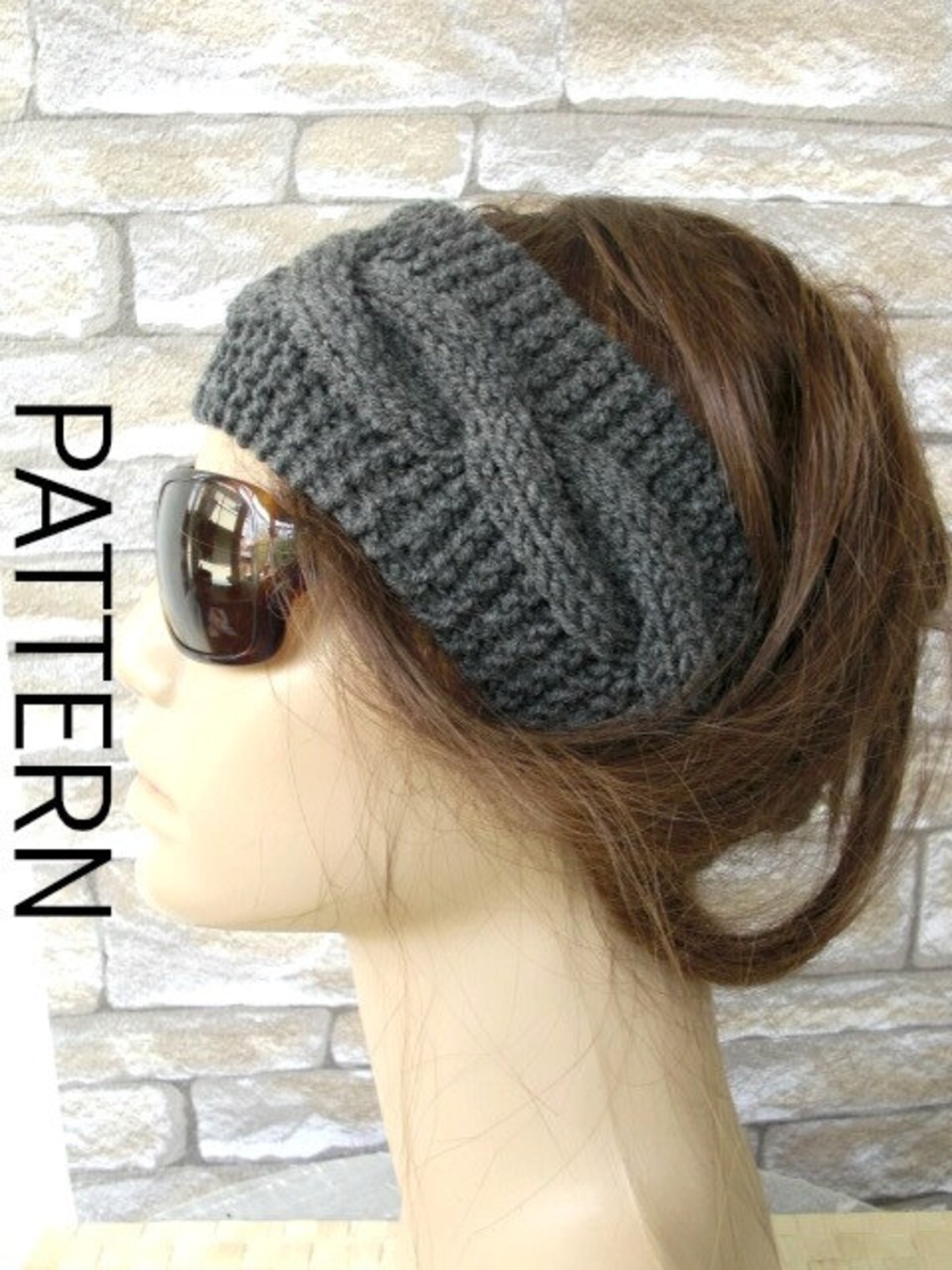 Workout Headband KNITTING PATTERN for women Fashion cable