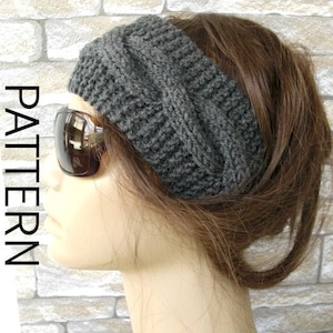 Workout Headband  KNITTING PATTERN for women  Fashion cable knit earwarmer Pattern Flapper Headband Knitting Pattern boho instant download