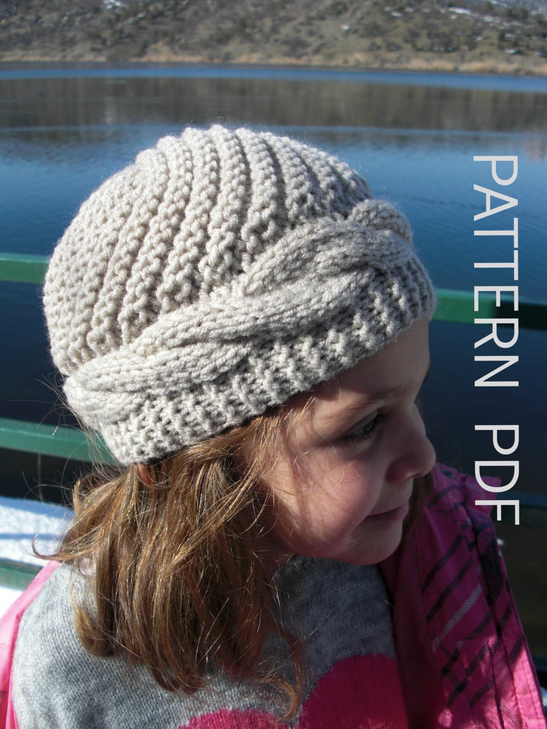 Knitting Pattern Hat Knit Hat Pattern 2 6 Years Old Girl Hat Digital