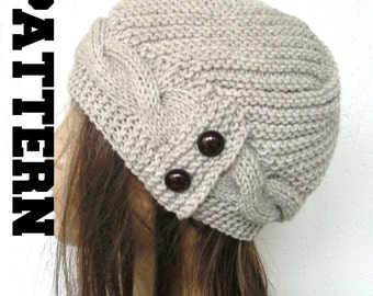Cable Knit Cloche Hat Pattern: Victorian Style (PDF Pattern)