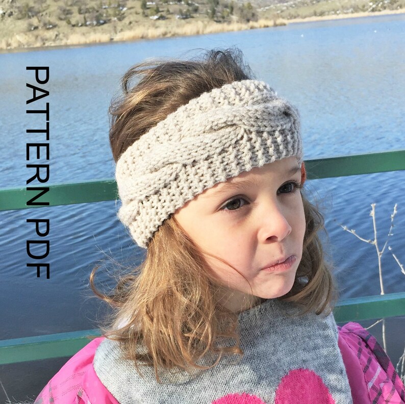 PDF Knitting PATTERN for Girl Nadila Cable Knit Headband - Etsy