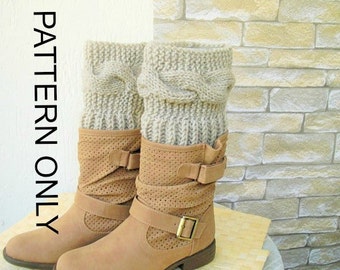 Boot Cuffs pattern DIY Knitting Pattern Instant Download Boot Boot Toppers PDF Leg Warmers Boot Cuffs Boot Topper Knit Pattern