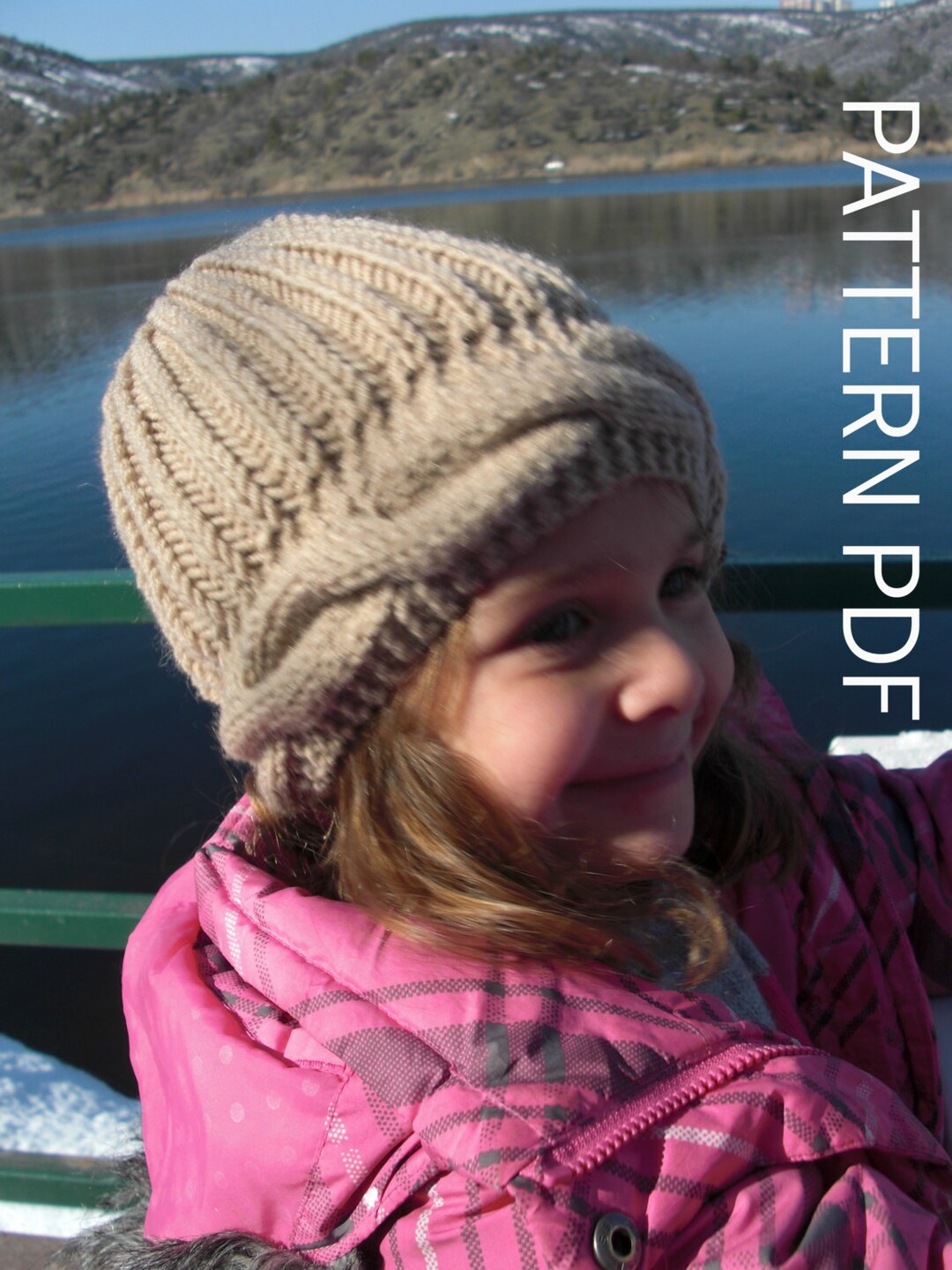 Cable Knit Slouchy Hat Knitting Pattern: Mom & Me, 3 Sizes (PDF Pattern ...