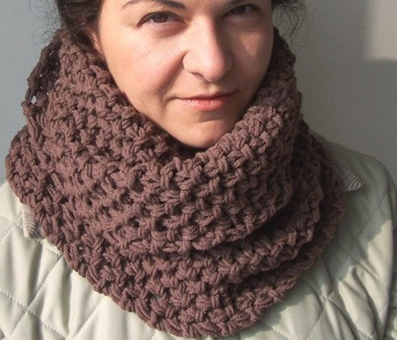 Chunky Cowl Scarf Knitting PATTERN PDF Beginner DIY Unisex Etsy