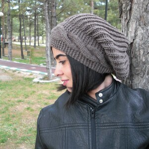 Knitting Pattern Slouchy Beanie Women Digital Hat Knitting PATTERN PDF ...