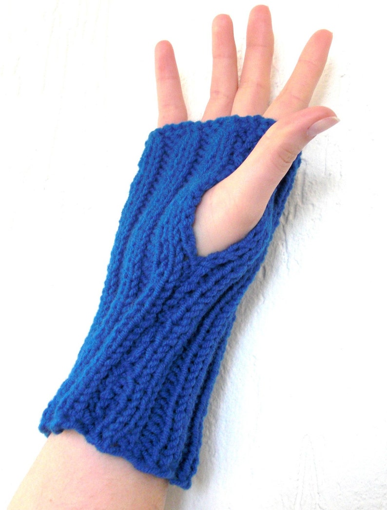 Easy Fingerless Gloves Knitting PATTERN PDF for Beginners Etsy