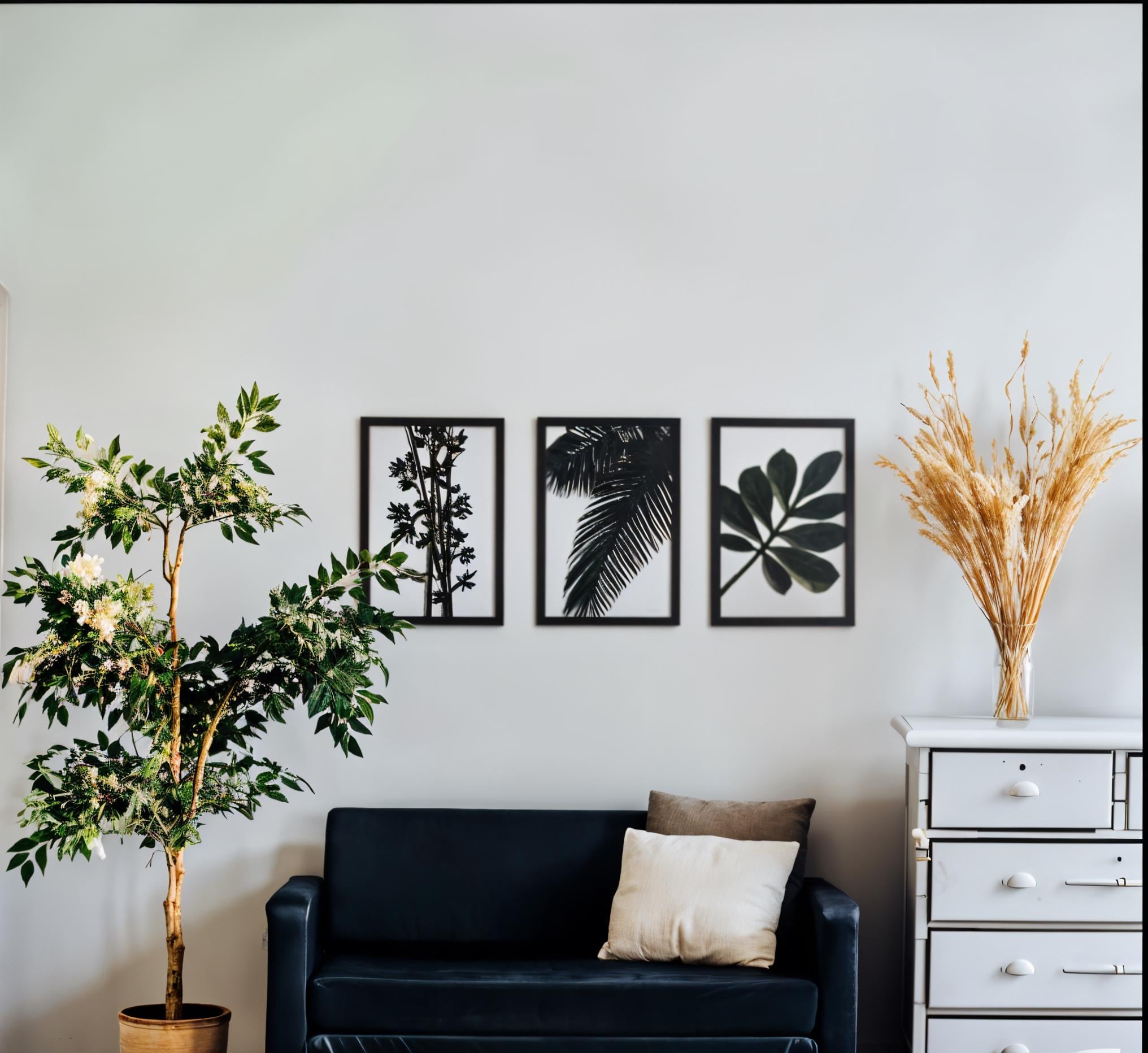 Botanical Metal Wall Art Set: Modern Minimalist Leaf Decor - Etsy