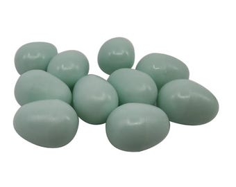 10 Plastik-Attrappen-Eier für Kanarienvögel