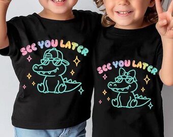 Last Day of School Teacher PNG, End of Year Shirt Design, See You Later Alligator Clipart, Funny Summer Teacher Gift, Cute Educator