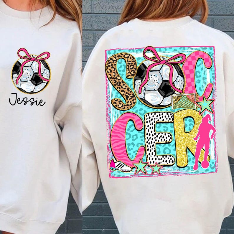 Soccer Png, Preppy Png, Soccer Season, Glitter Png, DTF, Sublimation, Soccer Digital Design, Trendy Soccer Preppy, Png File Download