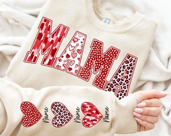 Mama Valentine Png, Valentine Heart Png, Custom Valentine Png, Mama Valentines Png, Valentine's Day Png, Brushstroke Valentine Png
