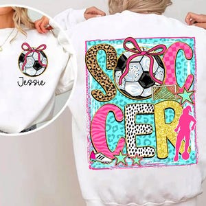 Soccer Png, Preppy Png, Soccer Season, Glitter Png, DTF, Sublimation, Soccer Digital Design, Trendy Soccer Preppy, Png File Download