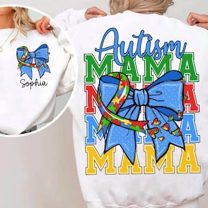 Autism Awareness Coquette Png, Retro Autism Mama PNG, Autism Bow PNG, Autism Advocate Png, Special Education, Neurodiversity Png