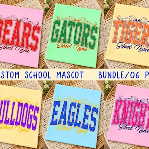 Custom Mascot Game Day PNG, Vintage School Spirit Design, Leopard Print Varsity Text, Personalized Team Graphic, Digital Download