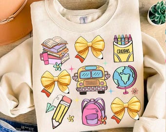 Coquette Teacher PNG, Back to School Design, Teacher Appreciation Gift, Pencil Bow PNG, Cute Teacher Sublimation Graphic