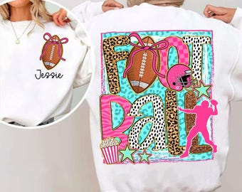 Voetbal png, preppy png, voetbalseizoen, glitter png, dtf, sublimatie, voetbal digitaal ontwerp, trendy voetbal preppy, png-bestand downloaden