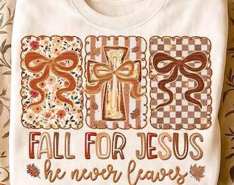 Bågekors fall Jesus, falla för Jesus han lämnar aldrig, retro höstbibel png, höstkorsbåge png, höstkristen png, höst Jesus skjortdesign