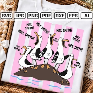 Custom Seagulls Teacher SVG PNG, Funny Personalized Teacher Birds Design, Teacher Appreciation Gift Shirt Graphic, Digital Download